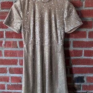 Forever 21 Sparkling Sequin Mini Dress in Gold